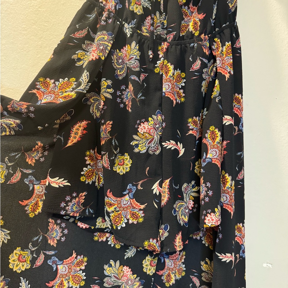 Black Floral Off-Shoulder Mini Dress - Picture 6 of 10